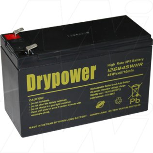 12SB45WHR - Drypower 12V 9Ah Sealed Lead Acid High Rate Battery for Standby and UPS
