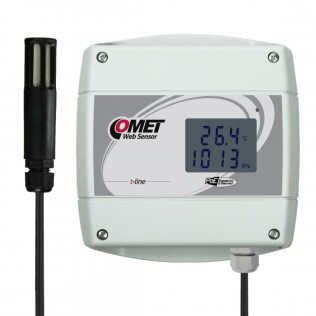 COMET T7611 Web Sensor with PoE - Remote Thermometer, Hygrometer, Barometer with Ethernet Interface and External Capacitive Sensor