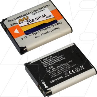 DCB-BP70A-BP1 - Digital Camera Battery for Samsung