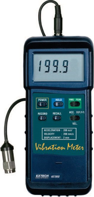 Heavy Duty Vibration Meter - Extech 407860