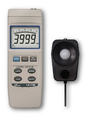 Light Meter, Bar Graph LCD, 5 Range, 4 Light Types - LX-1108