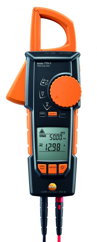 testo 770-1 clamp meter with digital multimeter and TRMS inrush