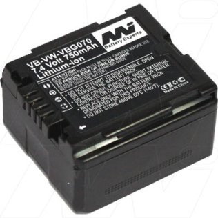 VB-VW-VBG070-BP1 - Camcorder Battery replaces Panasonic VW-VBG070