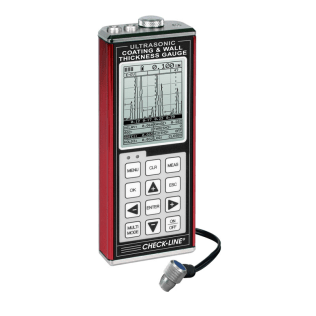 Data-Logging Ultrasonic Coating & Wall Thickness Gauge with A-Scan Display