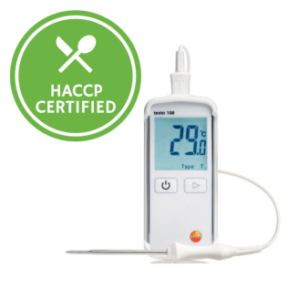 Testo 108, food thermometer with standard immersion/penetration probe