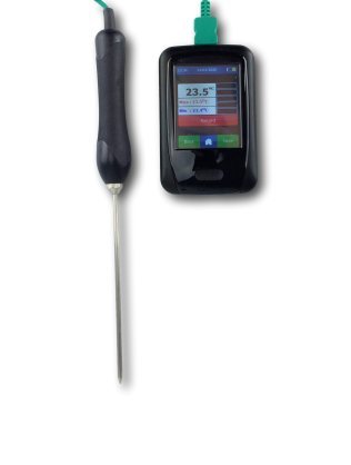 Thermometer Data Logger, Touch Screen, Probe