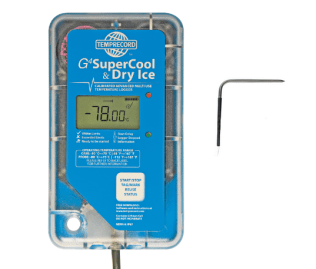 G4 Display Supercool and Dry Ice Logger, 8k, with Bent S/S Probe