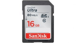 SanDisk Ultra SDHC UHS-I Class 10 Memory Card - 16GB