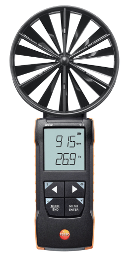 testo 417 - Digital 100 mm Vane Anemometer with App Connection
