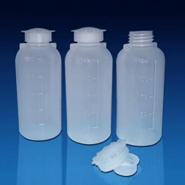 Bottle 125ml Narrow Neck, Graduated, Polyethylene Body & Polypropylene Cap - 70065