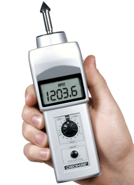 LCD Display Contact Tachometer, 12" Circumference Measuring Wheel